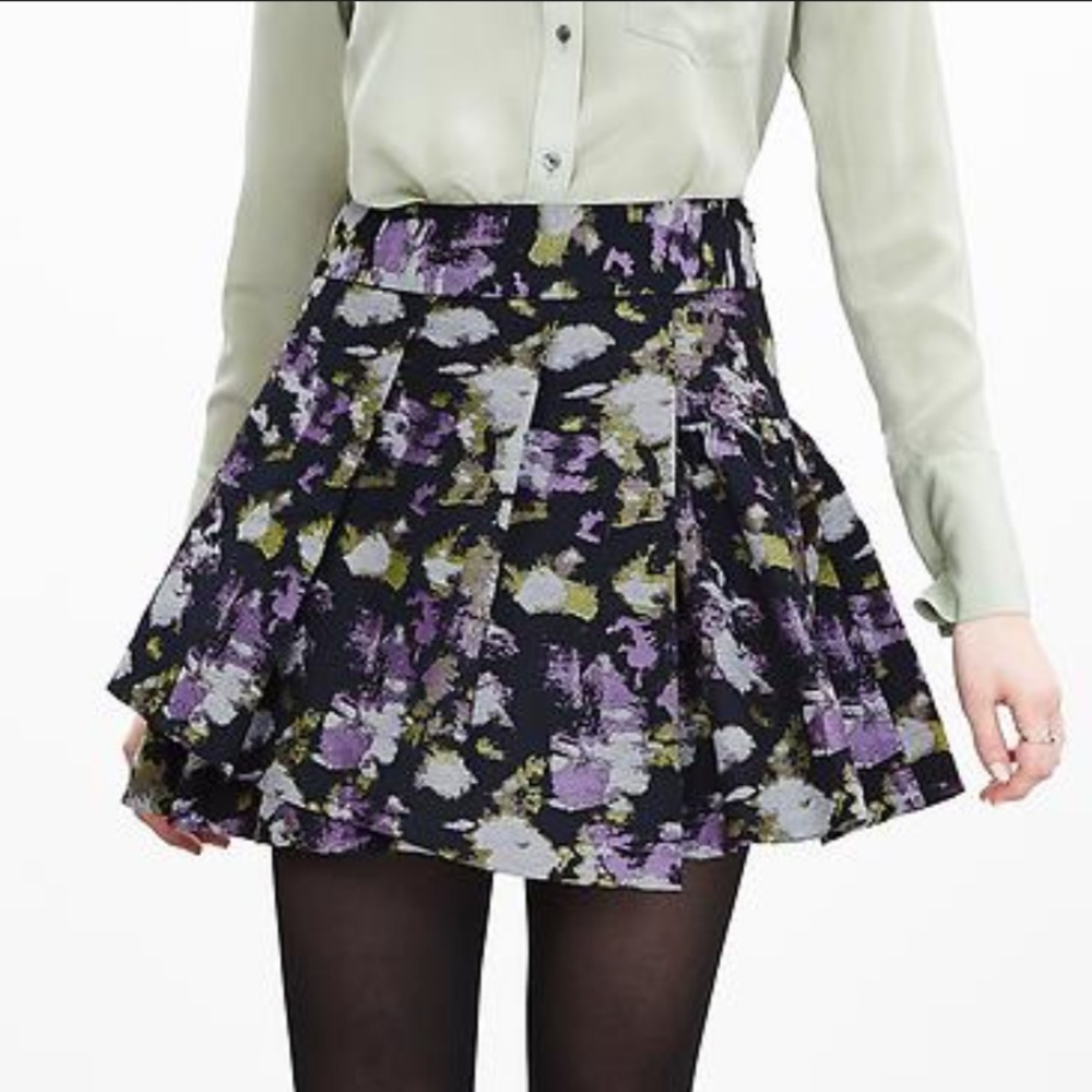 Banana republic flare, floral jacquard womens size 10 skirt
